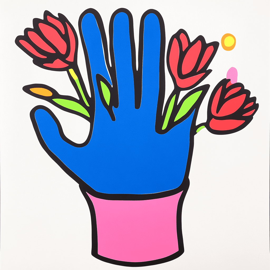 Hand Zip original repeating artwork