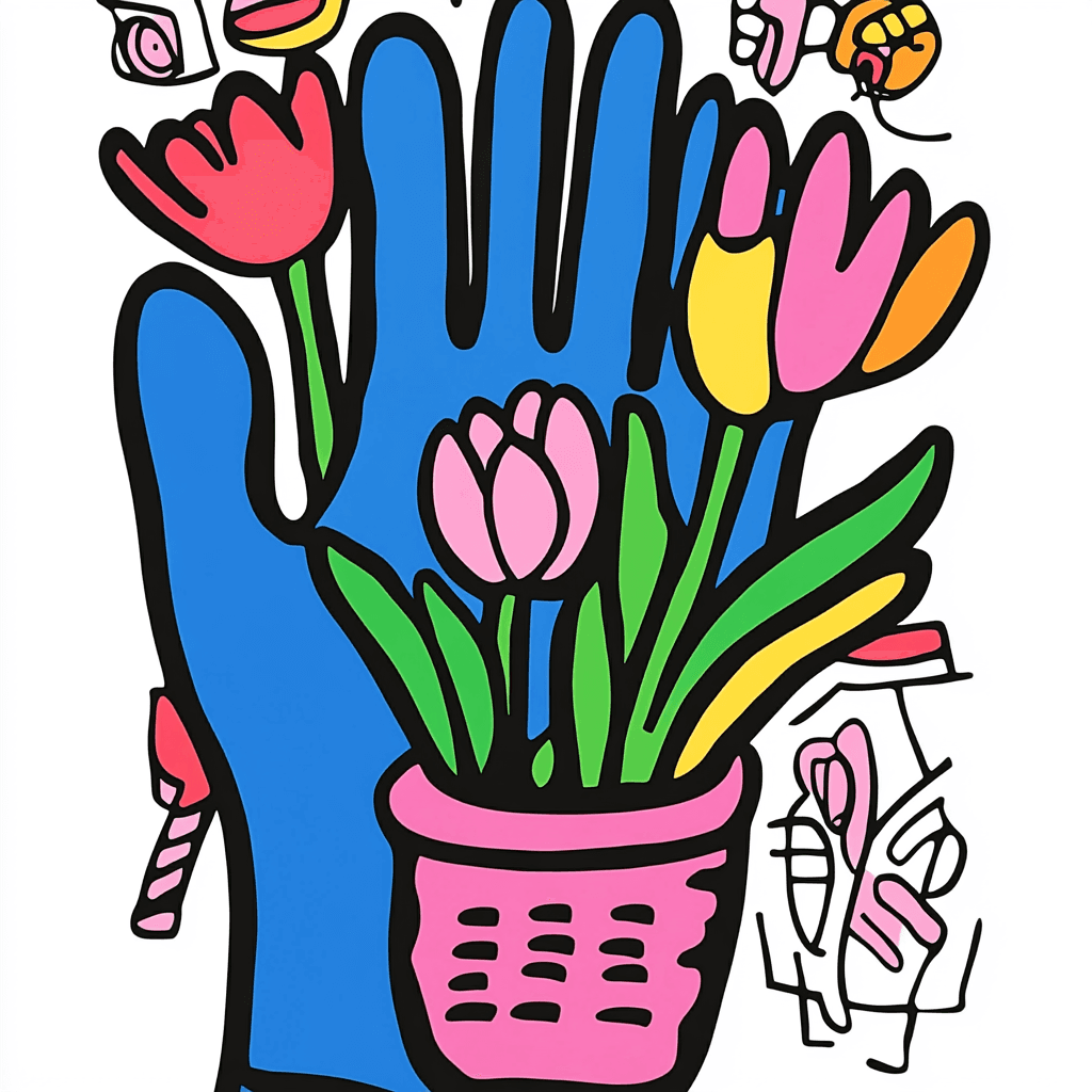 Hand Sprint original repeating artwork