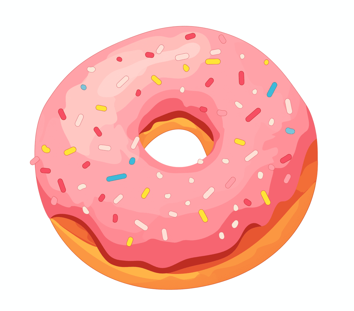 Donut Bounce original repeating artwork