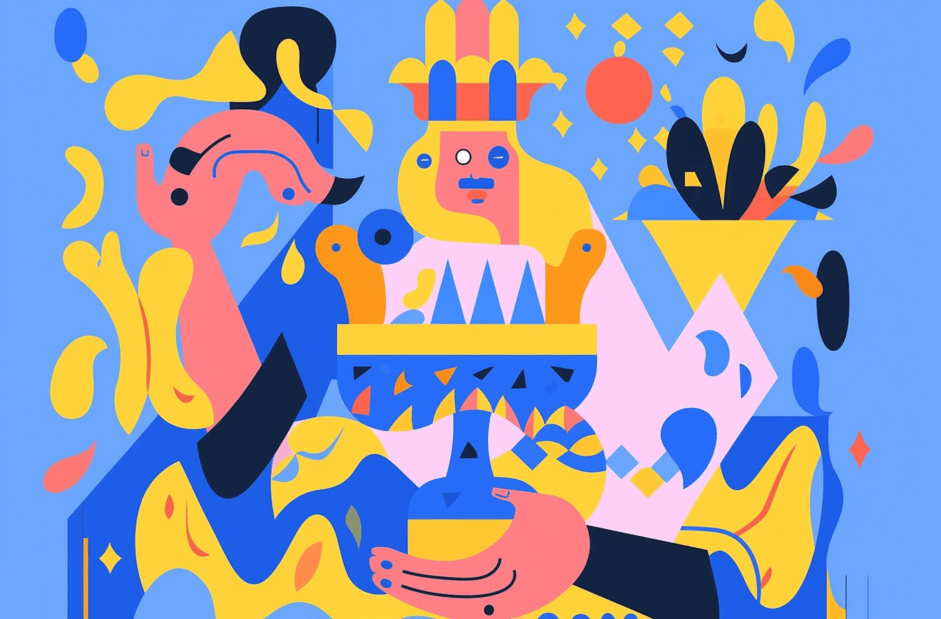 Figure Autumn original repeating artwork