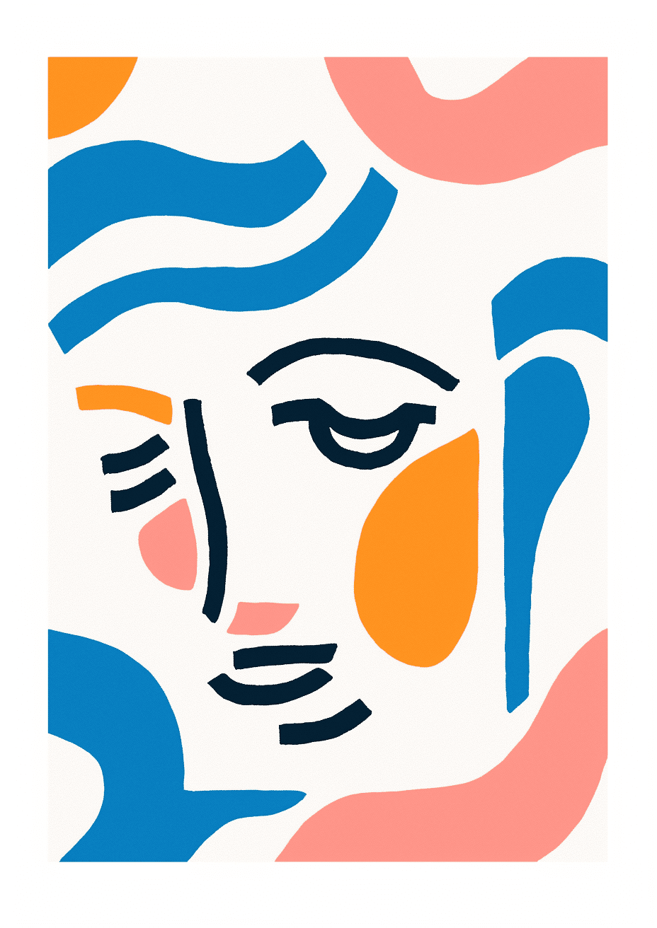 Face Avenue original repeating artwork