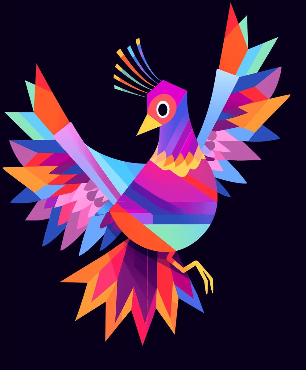 Bird Spin original repeating artwork