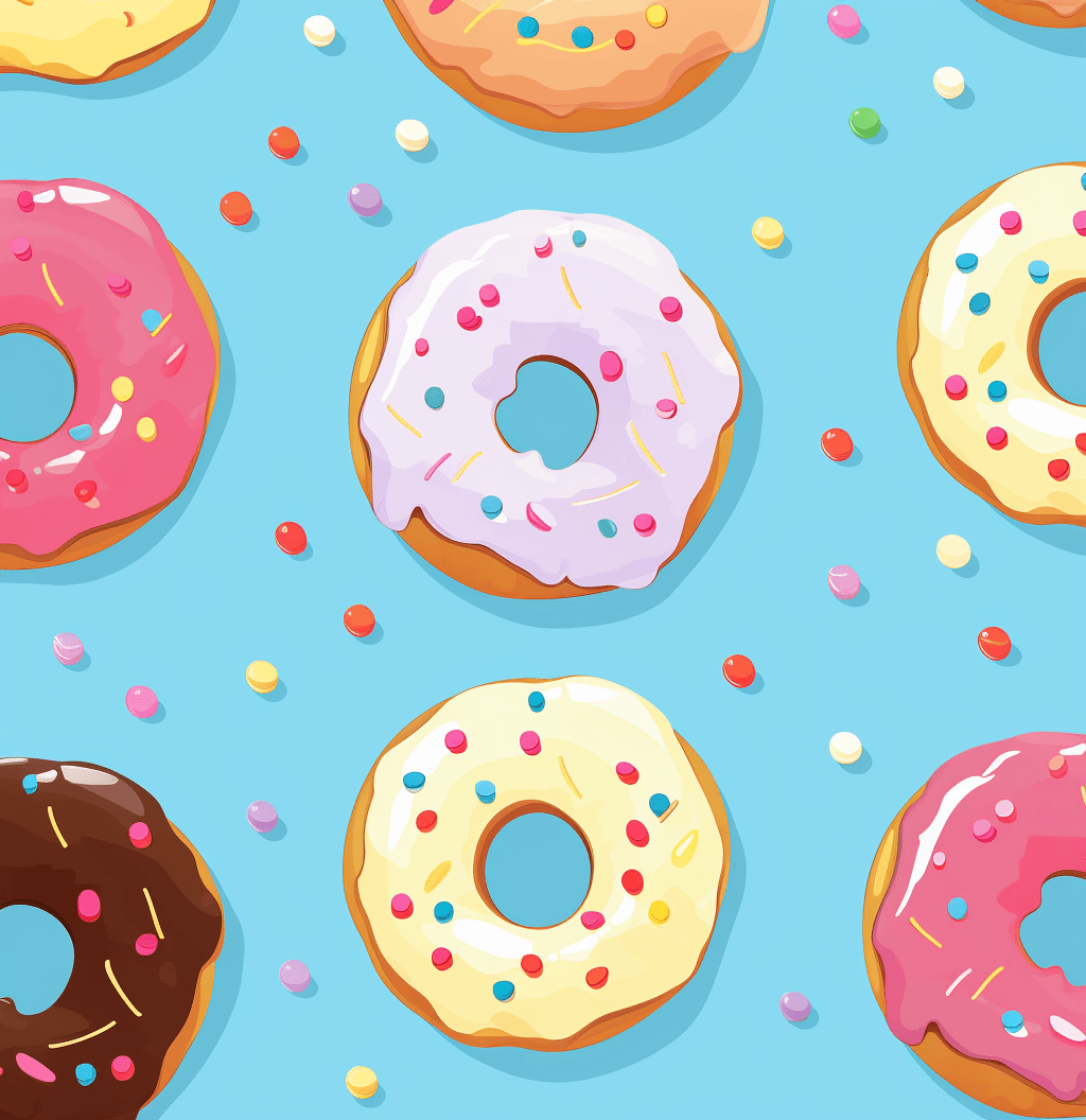 Donut Crew original repeating artwork