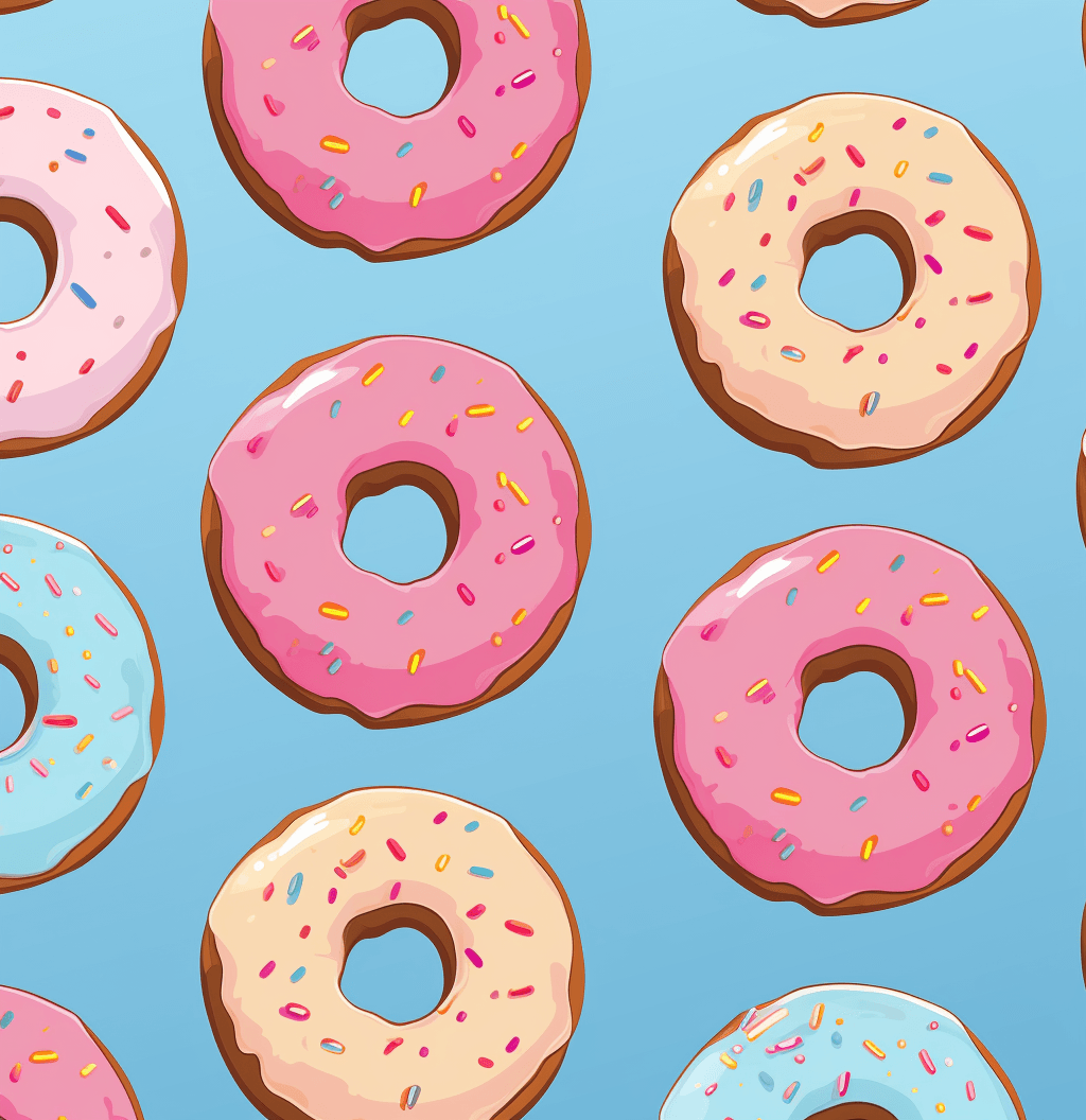 Donut Party original repeating artwork