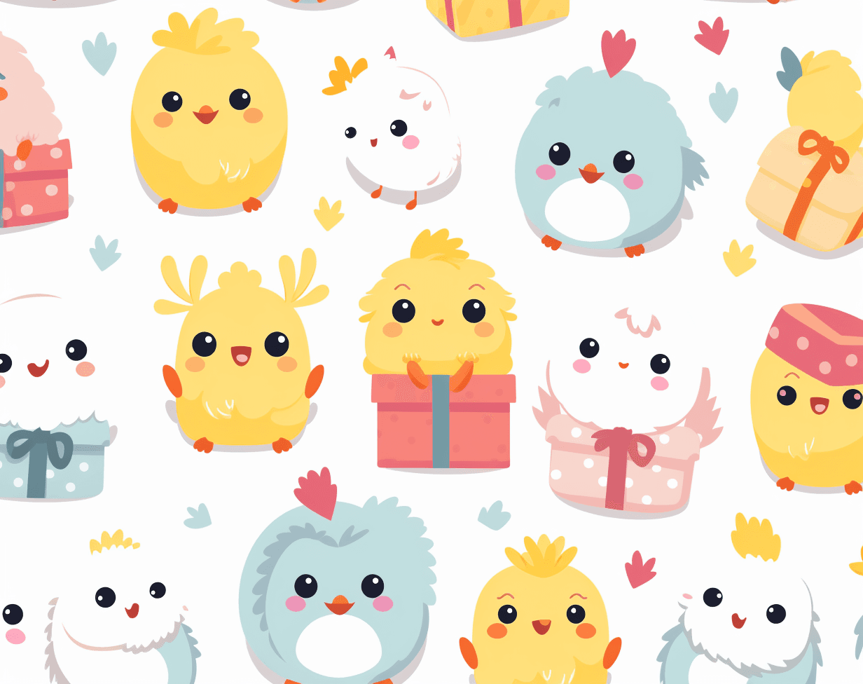 Chick Buzz original repeating artwork