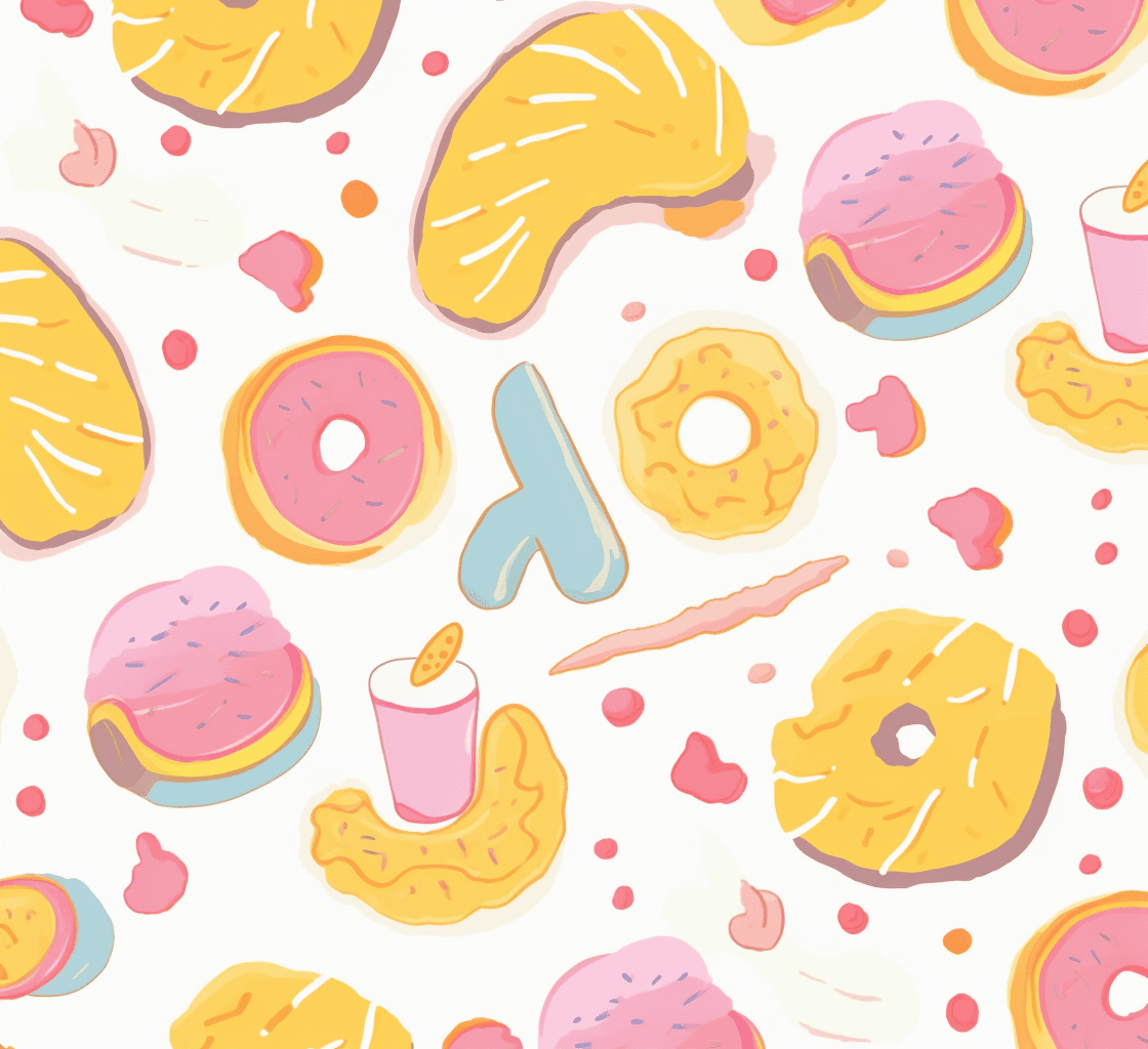 Donut Neon original repeating artwork