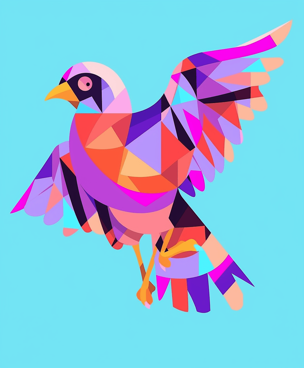 Bird Sprint original repeating artwork