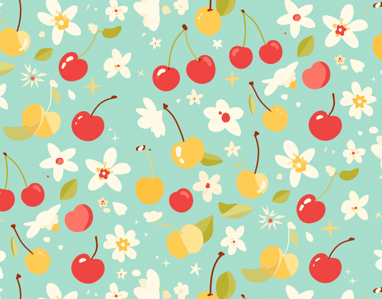 Cherry Series original repeating artwork