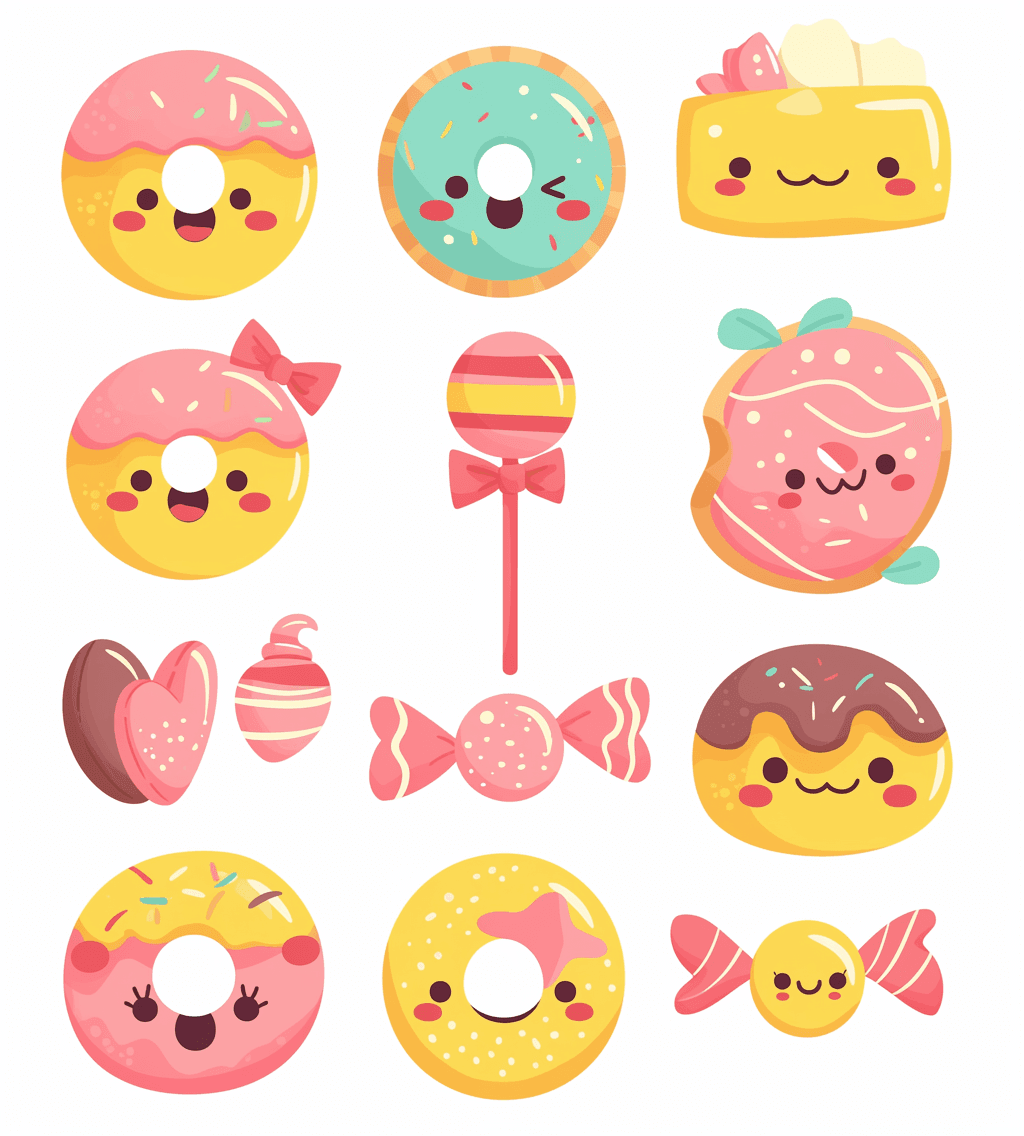 Donut Sunrise original repeating artwork
