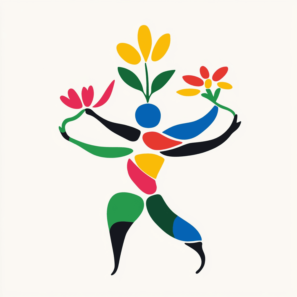Figure Summer original repeating artwork