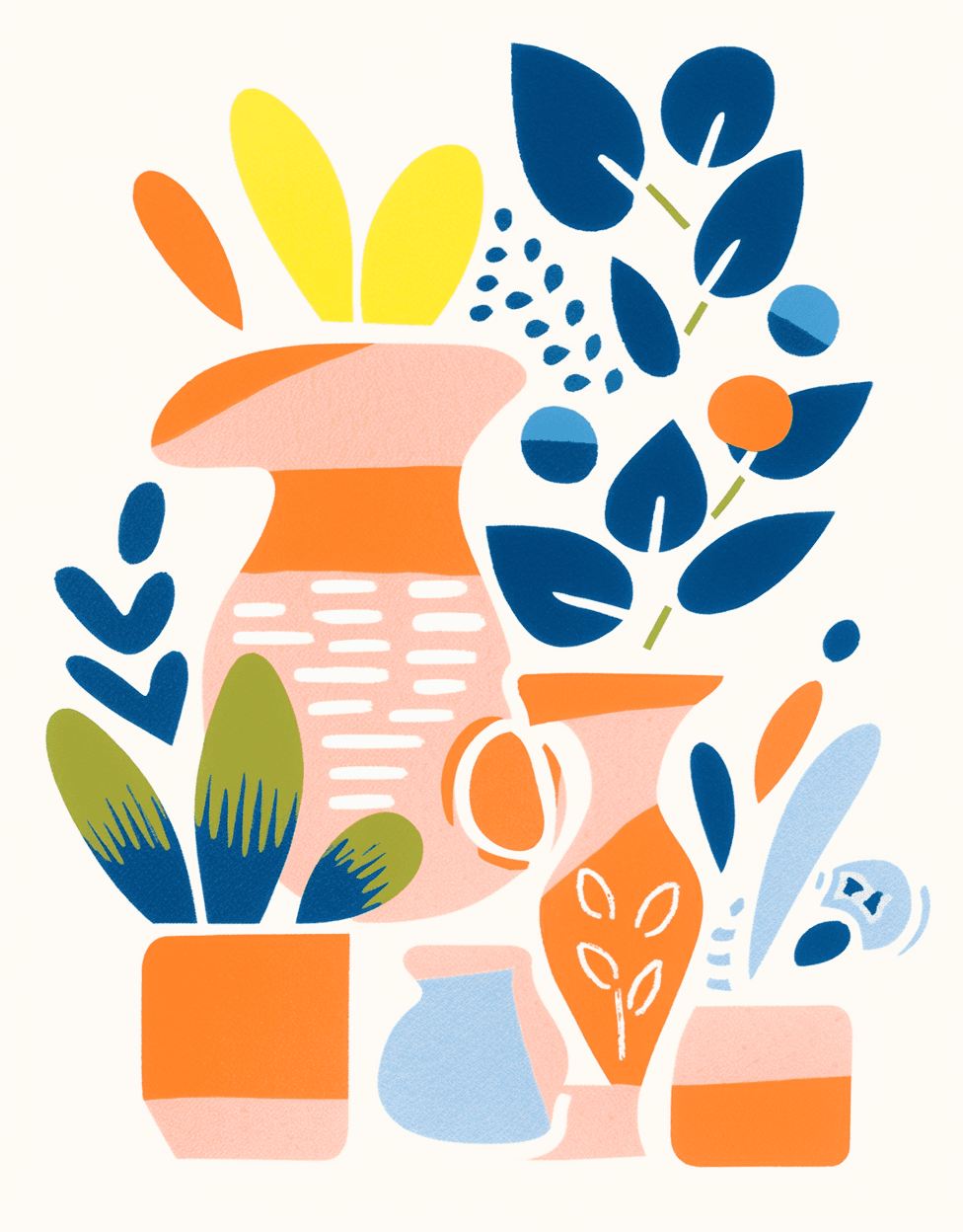 Vase Zoom original repeating artwork