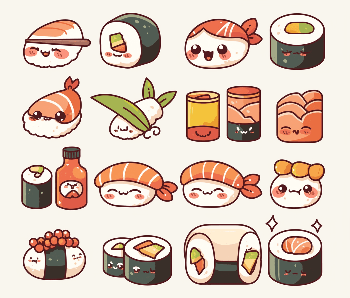 Sushi Team original repeating artwork
