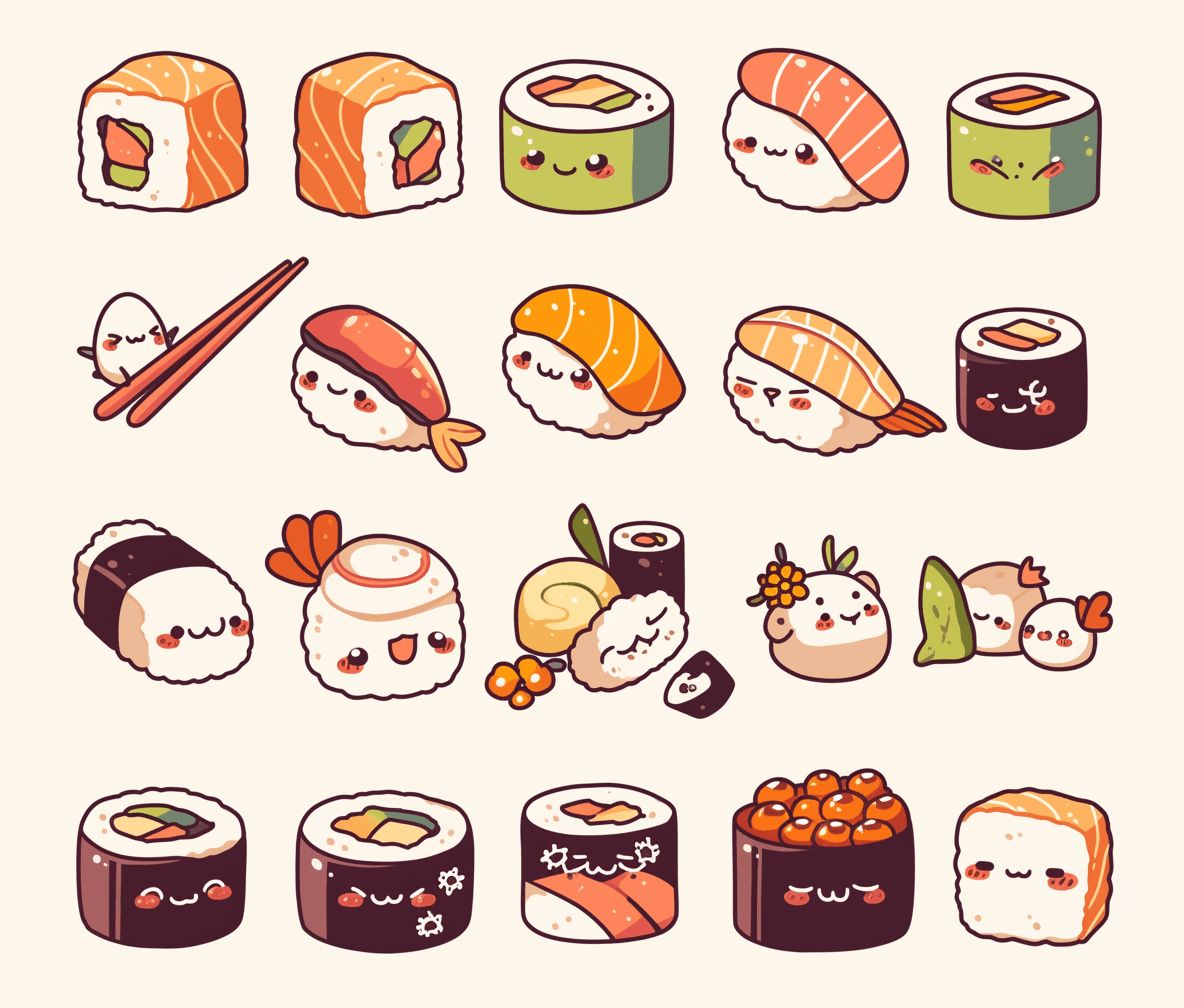 Sushi Gang original repeating artwork