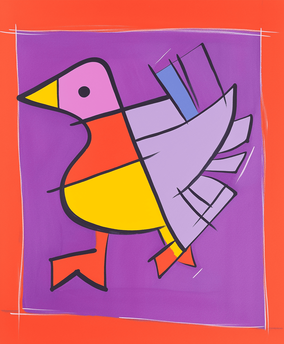 Bird Zoom original repeating artwork