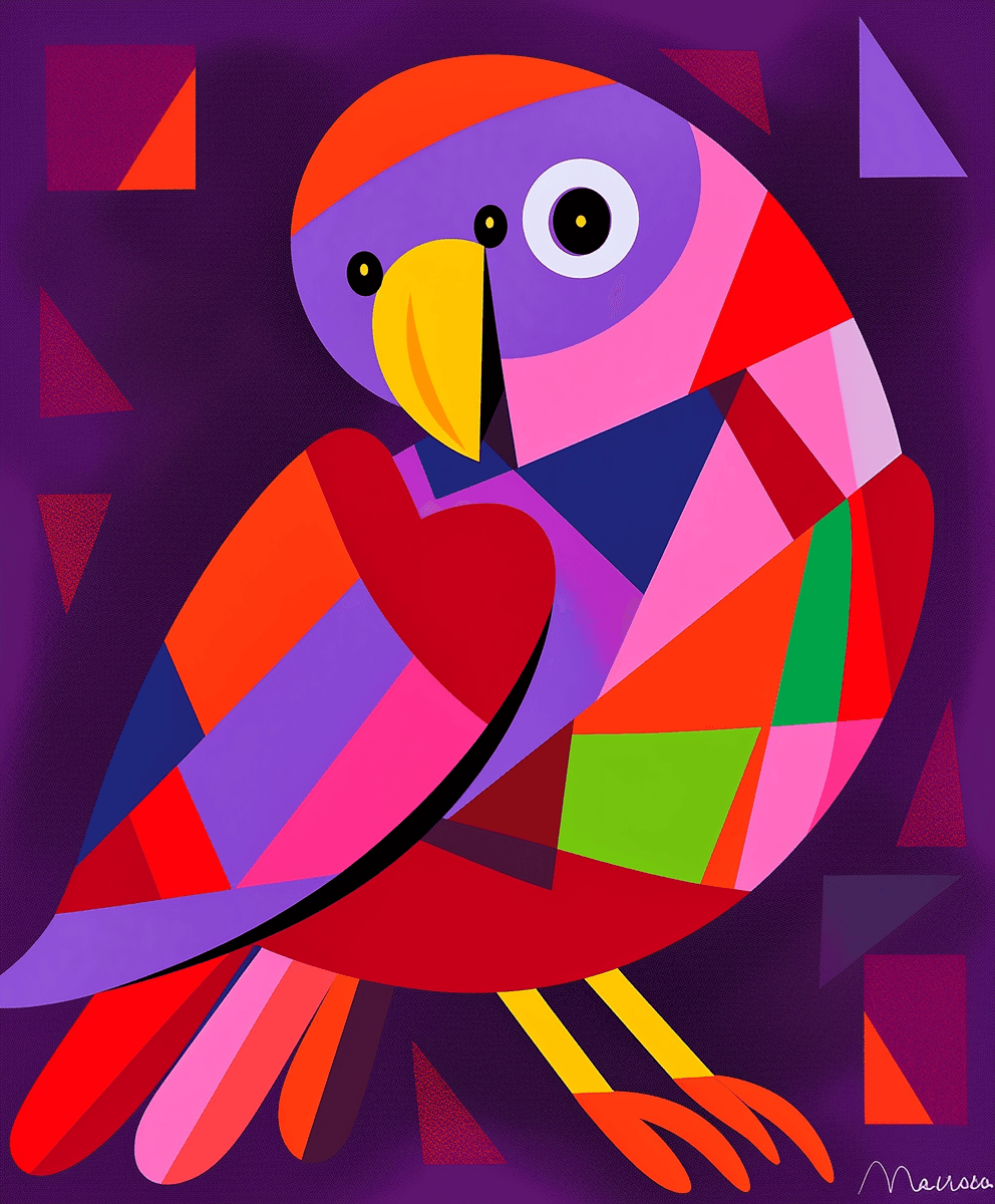 Bird Jam original repeating artwork