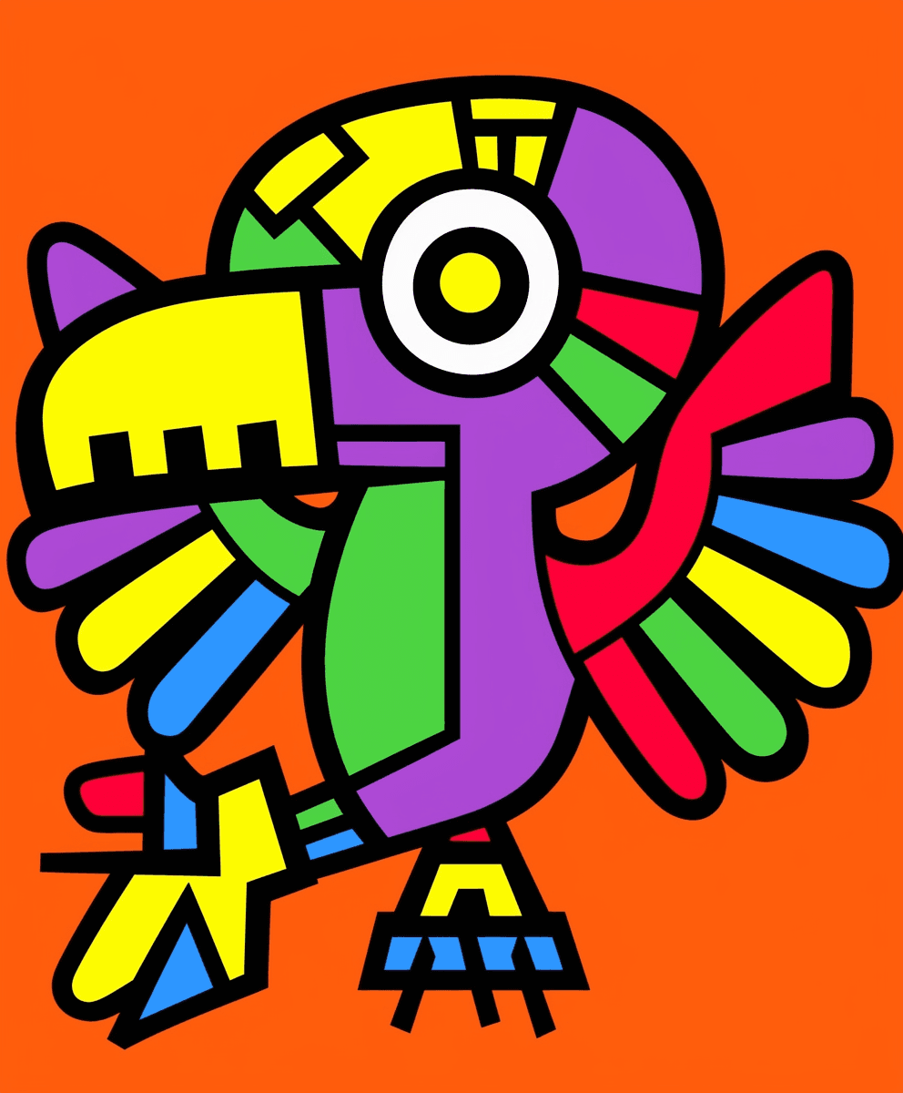 Bird Zip original repeating artwork