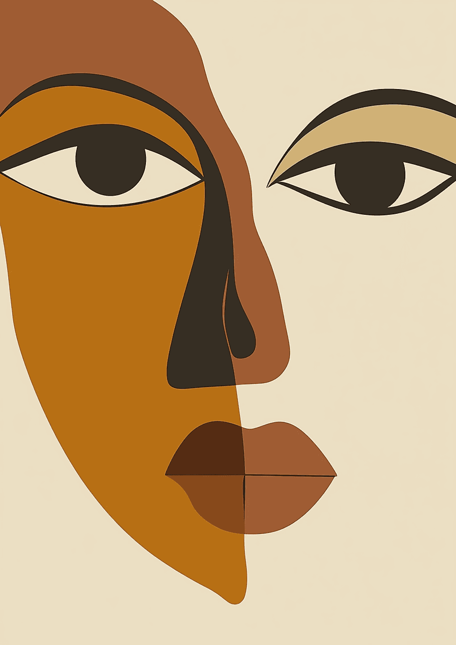 Face Sunlit original repeating artwork