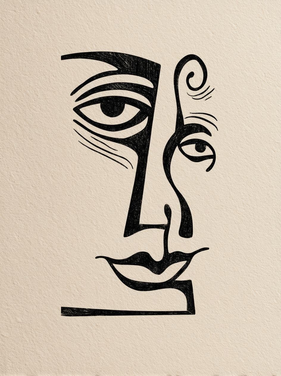 Face Corner original repeating artwork