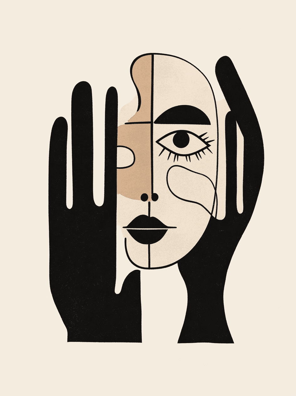 Face Noon original repeating artwork