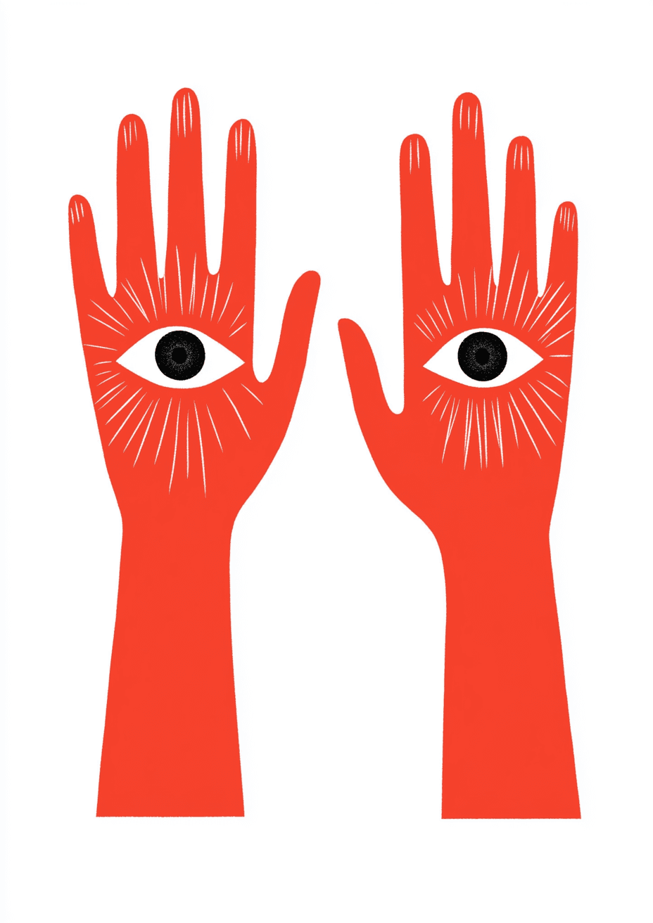 Hand Bounce original repeating artwork