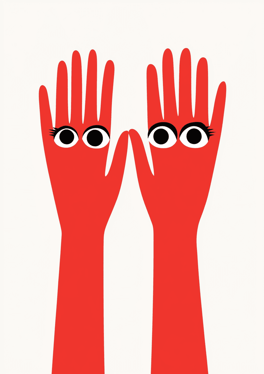 Hand Echo original repeating artwork