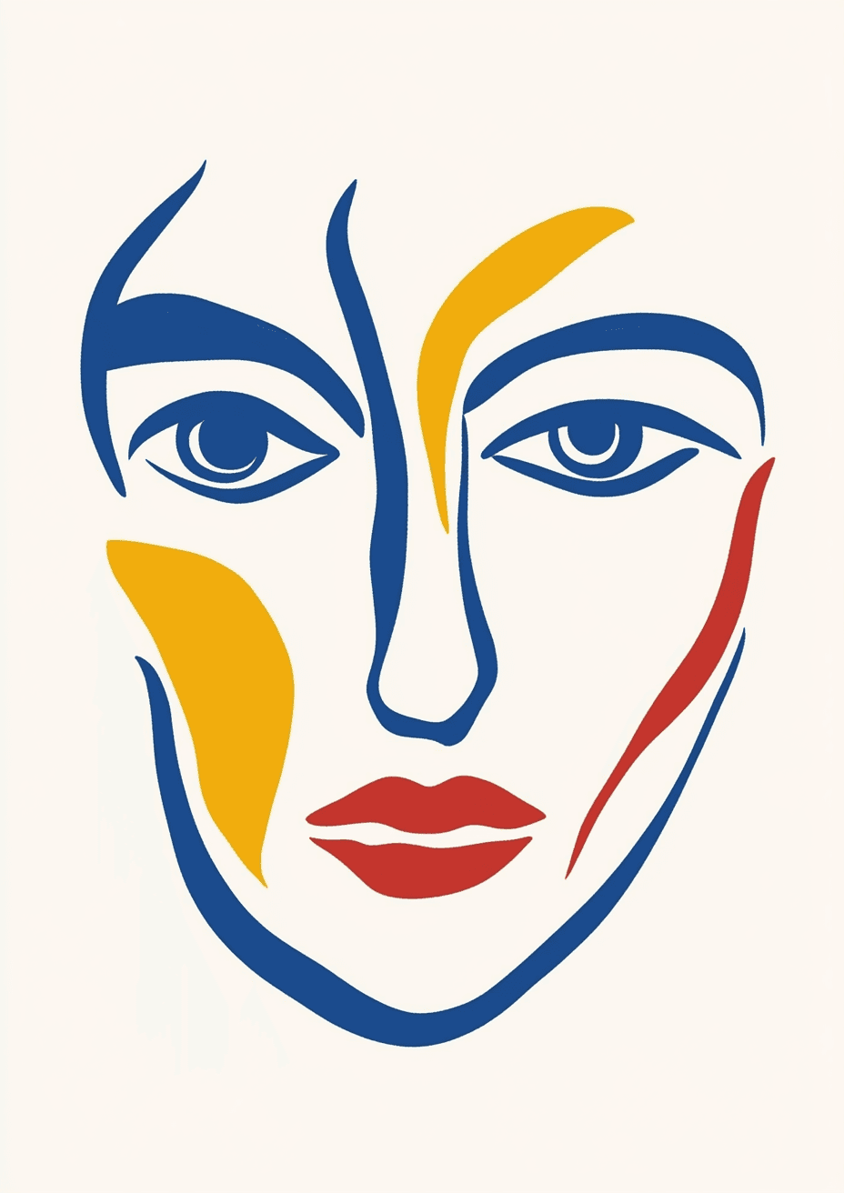 Face Evening original repeating artwork