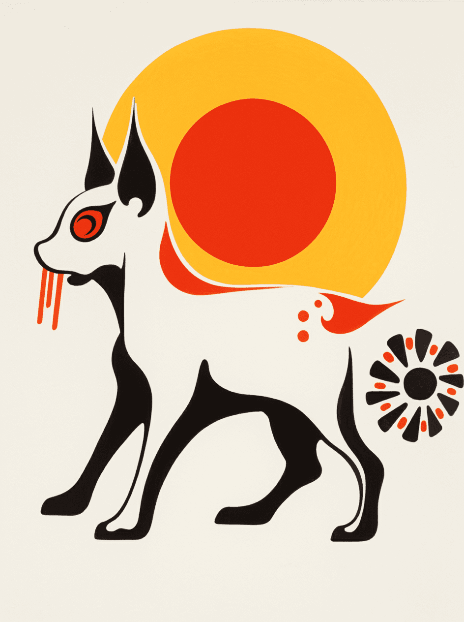 Dog Spring original repeating artwork