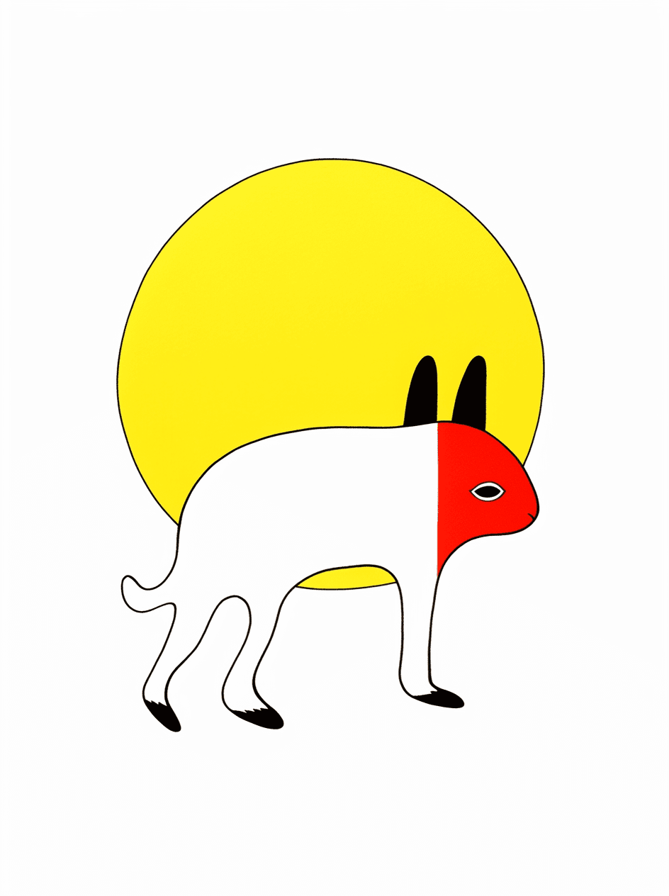 Dog Chase original repeating artwork