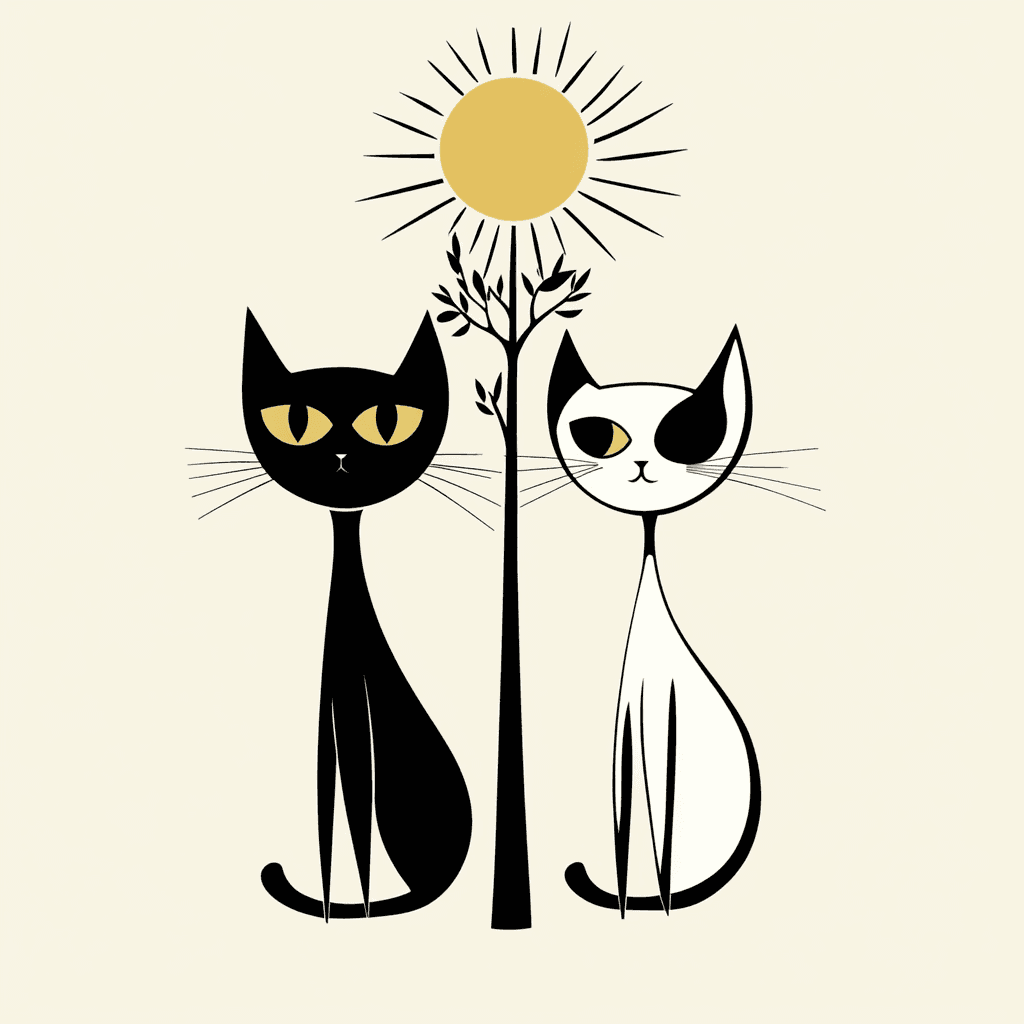 Cat Spin original repeating artwork