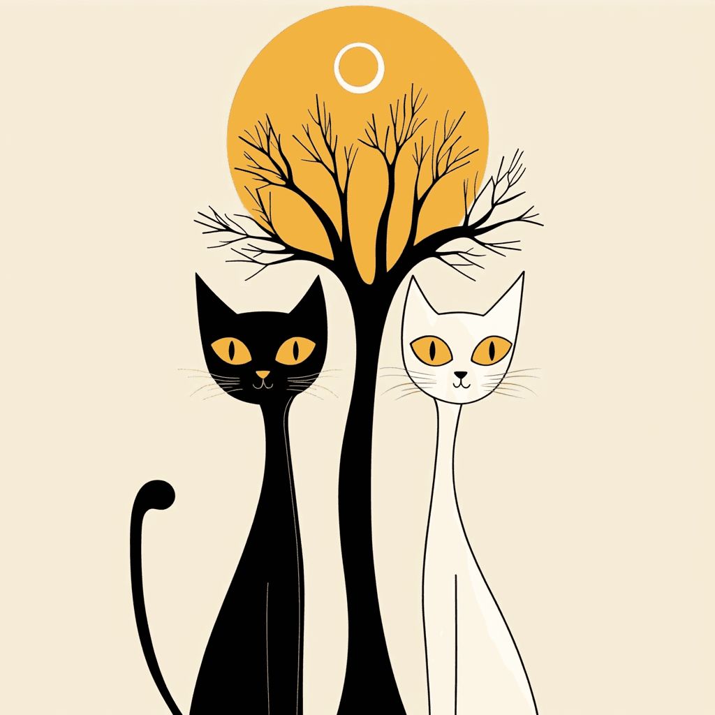 Cat Show original repeating artwork