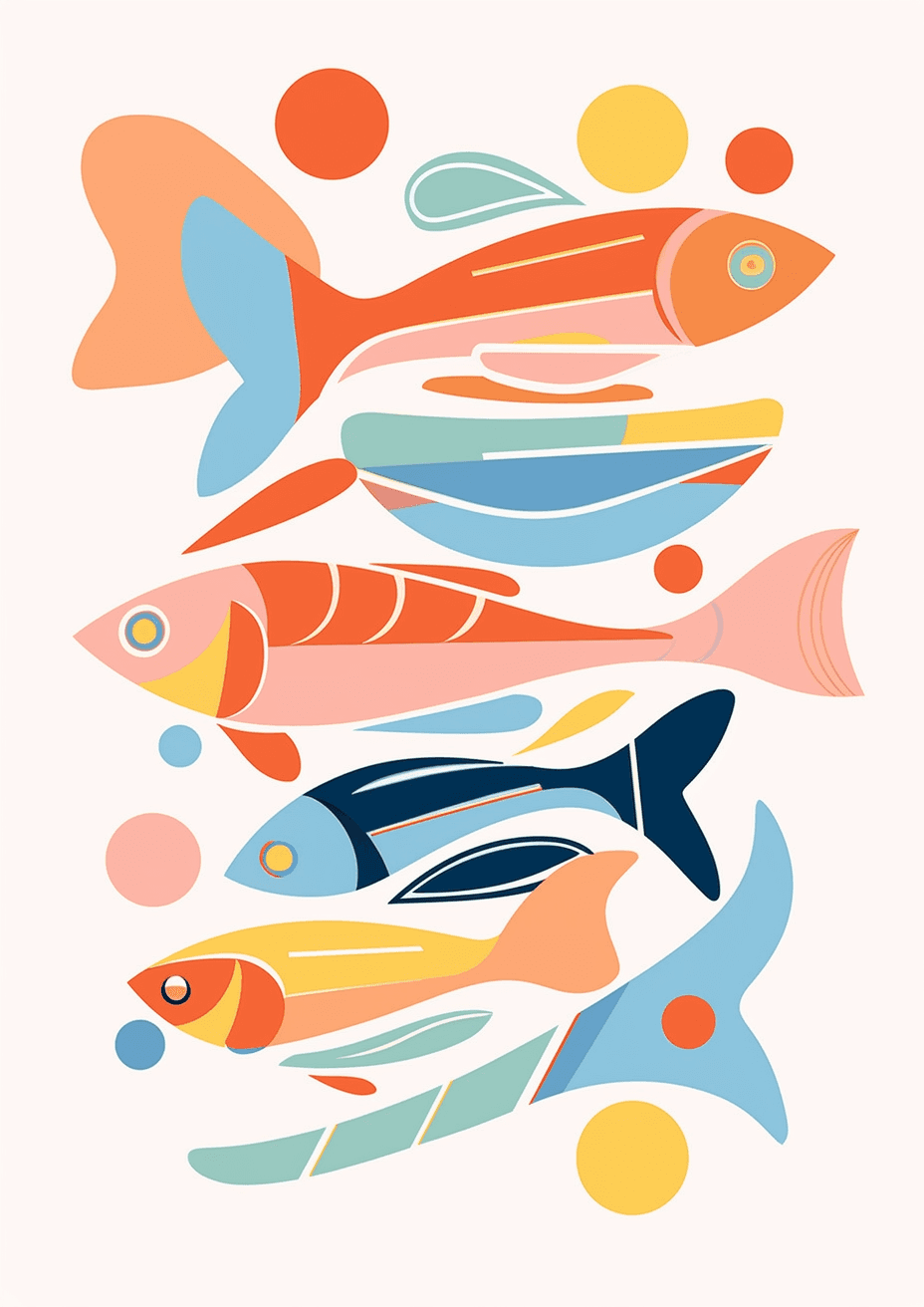 Fish Tune original repeating artwork