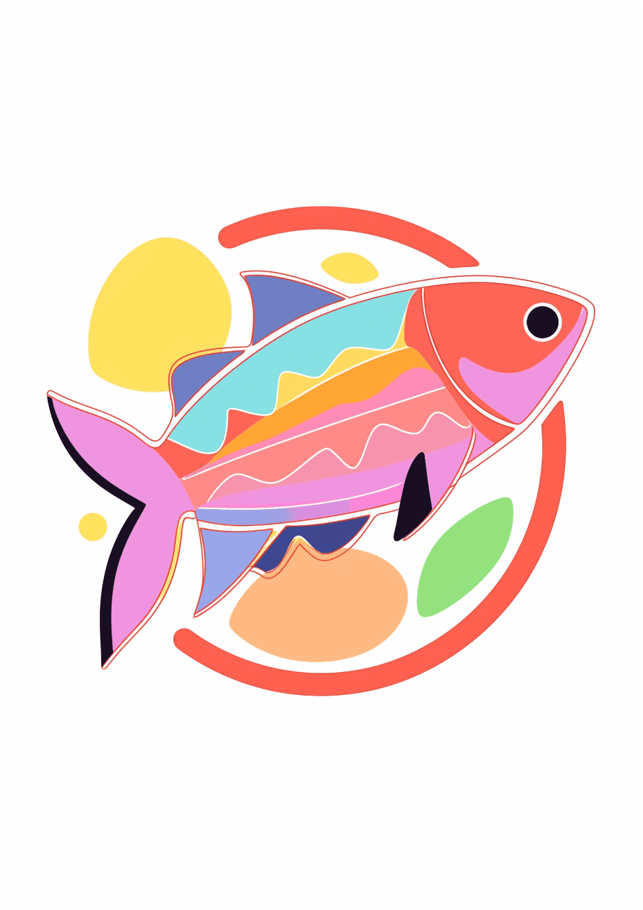 Fish Club original repeating artwork