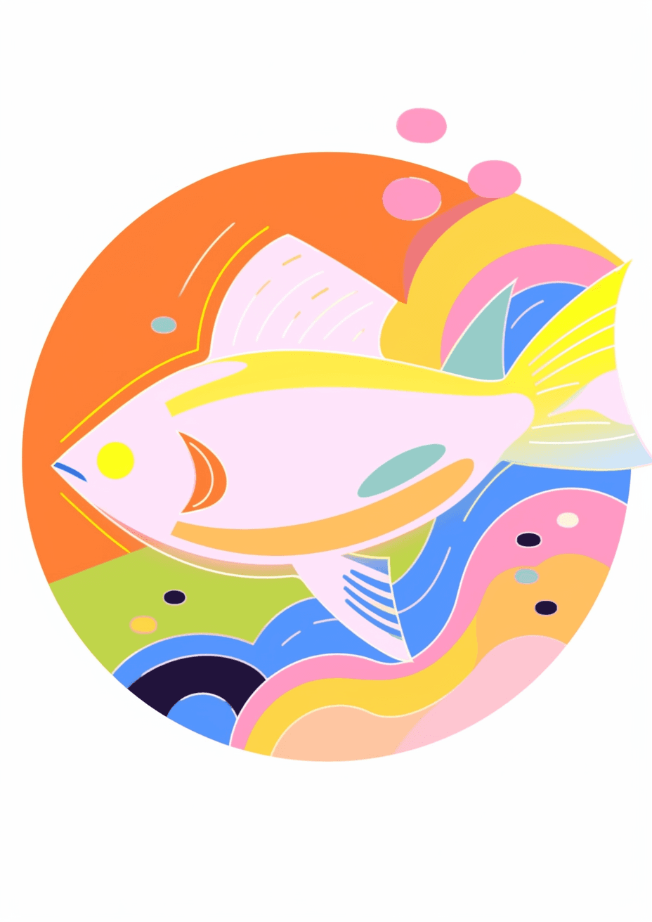 Fish Squad original repeating artwork