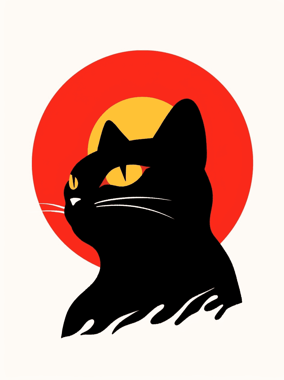 Cat 376 original repeating artwork