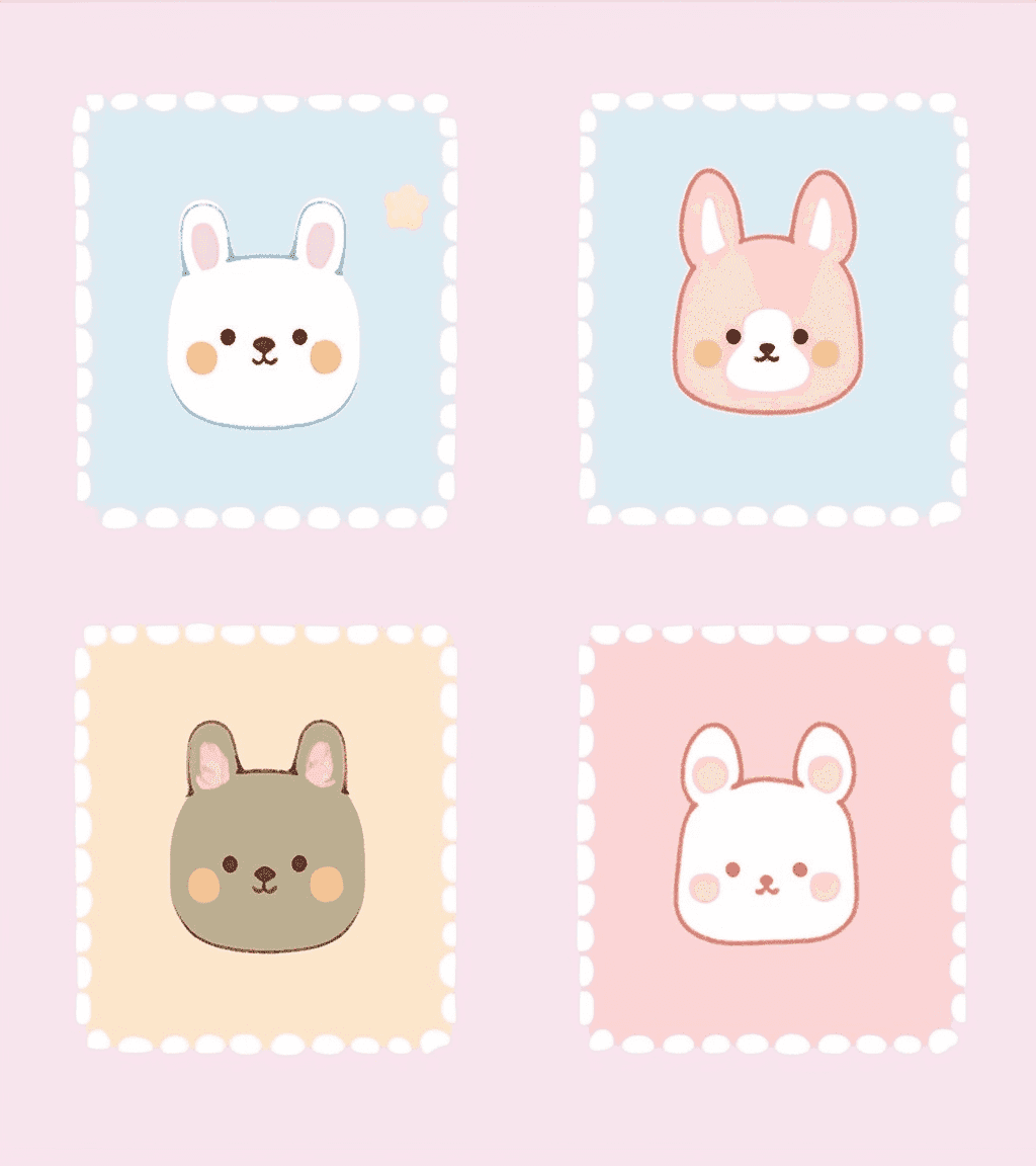 Animals Sunrise original repeating artwork