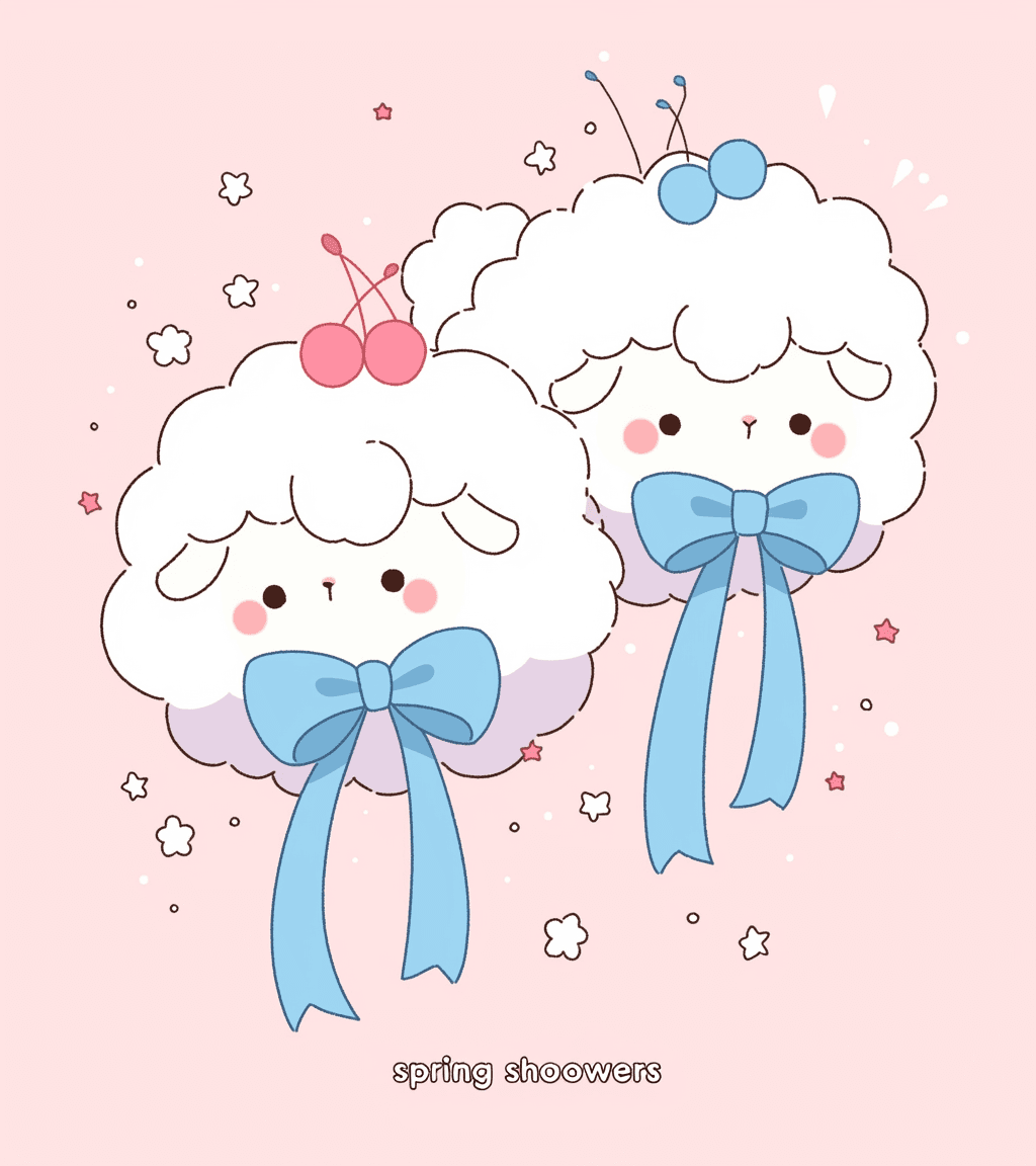 Sheep Echo original repeating artwork