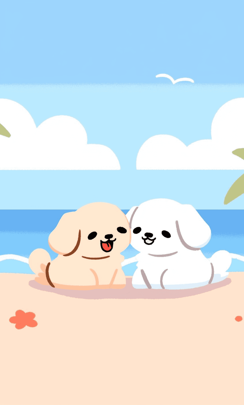 Dog Coast original repeating artwork