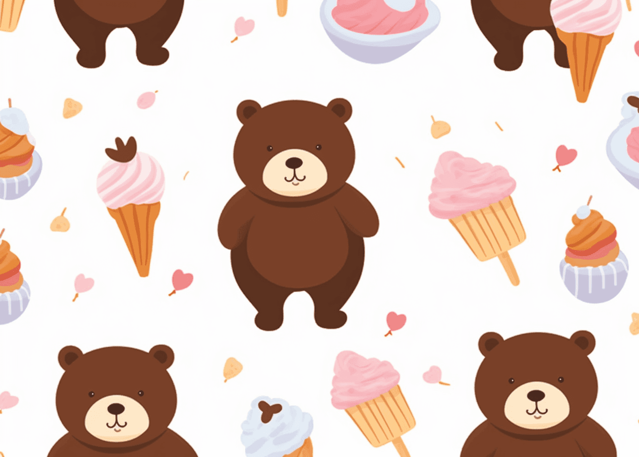 Ice Cream Duo original repeating artwork
