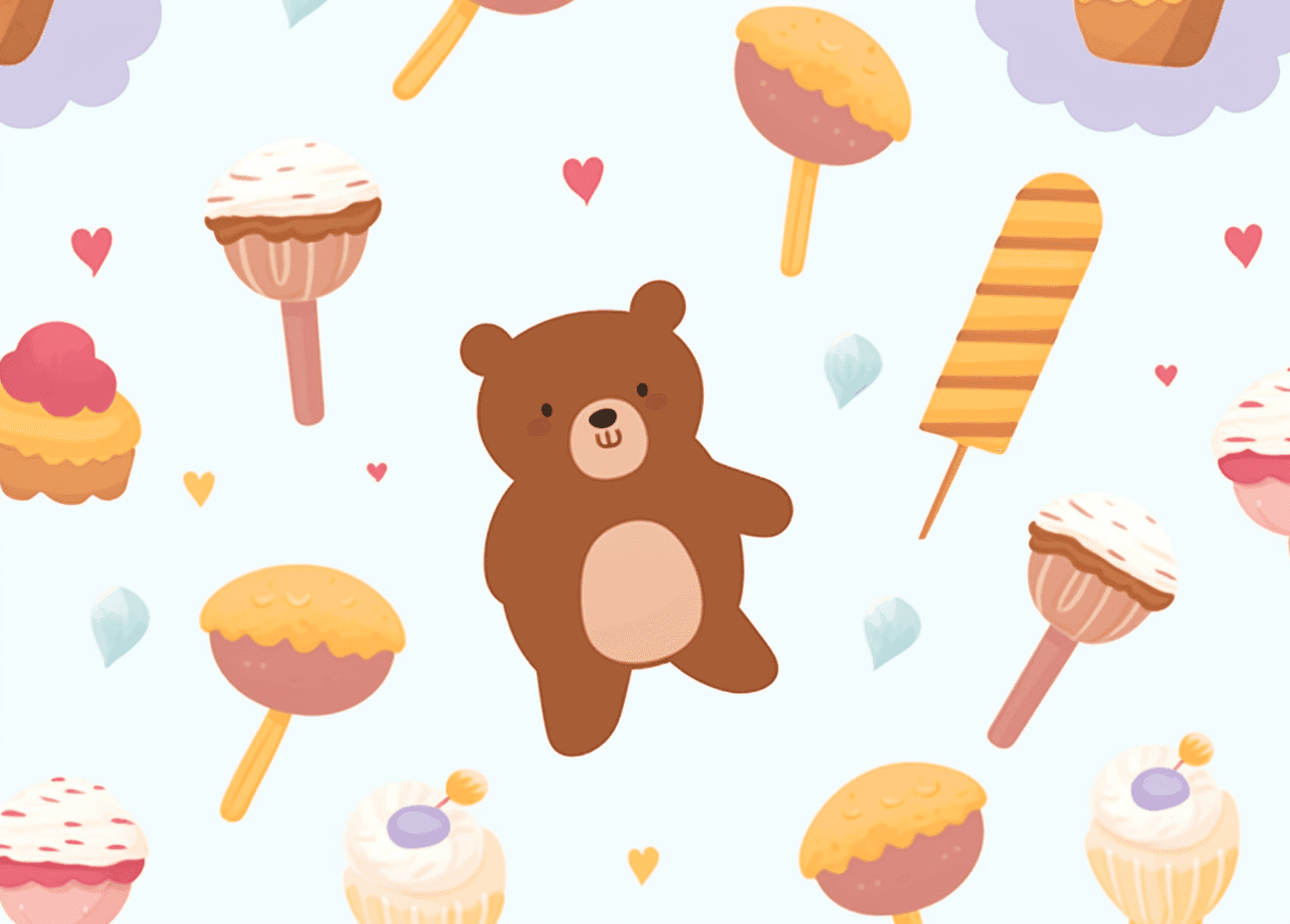 Ice Cream Boulevard original repeating artwork
