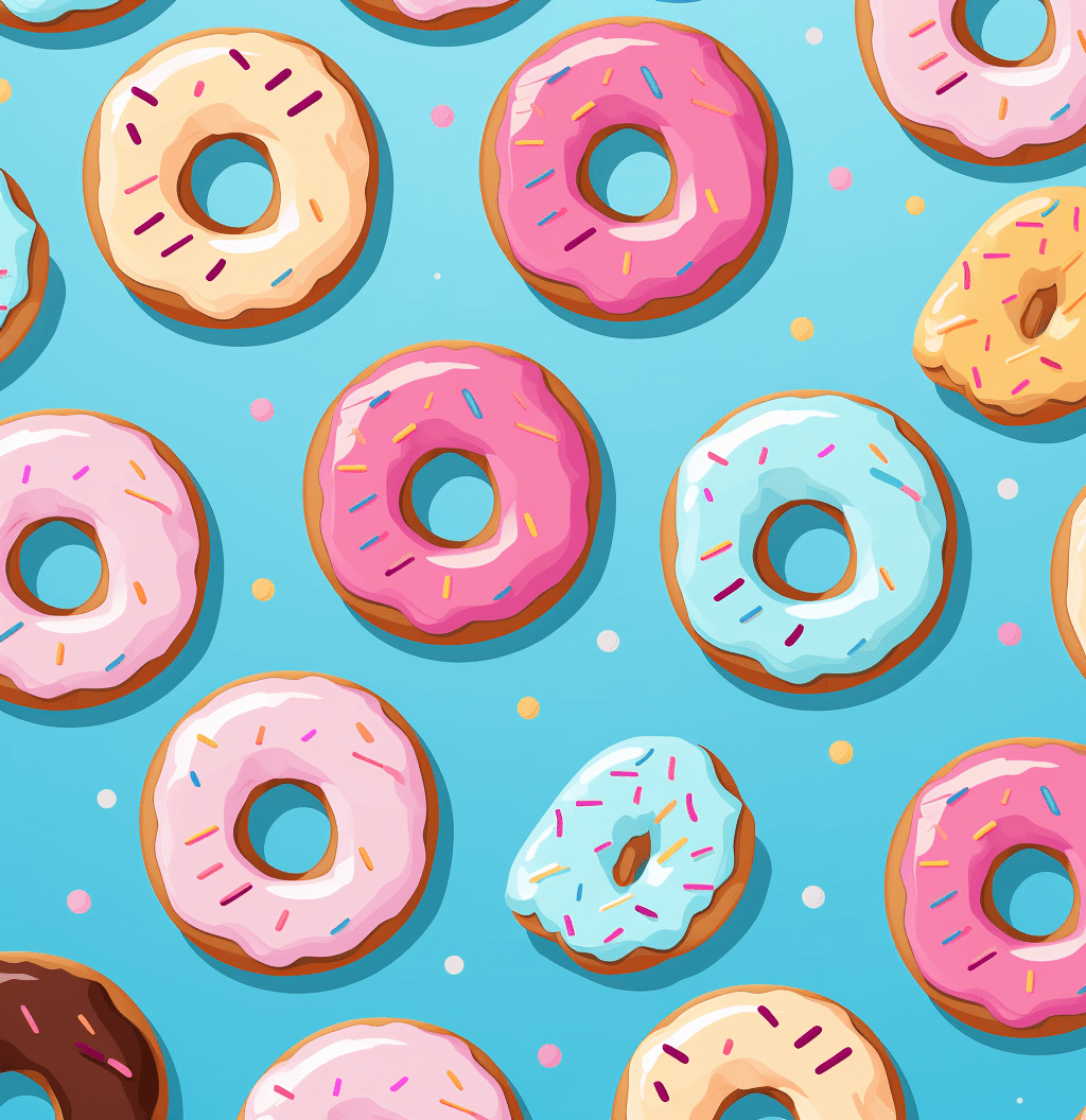 Donut Shine original repeating artwork