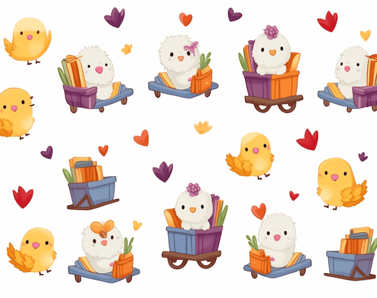 Chick Daybreak original repeating artwork