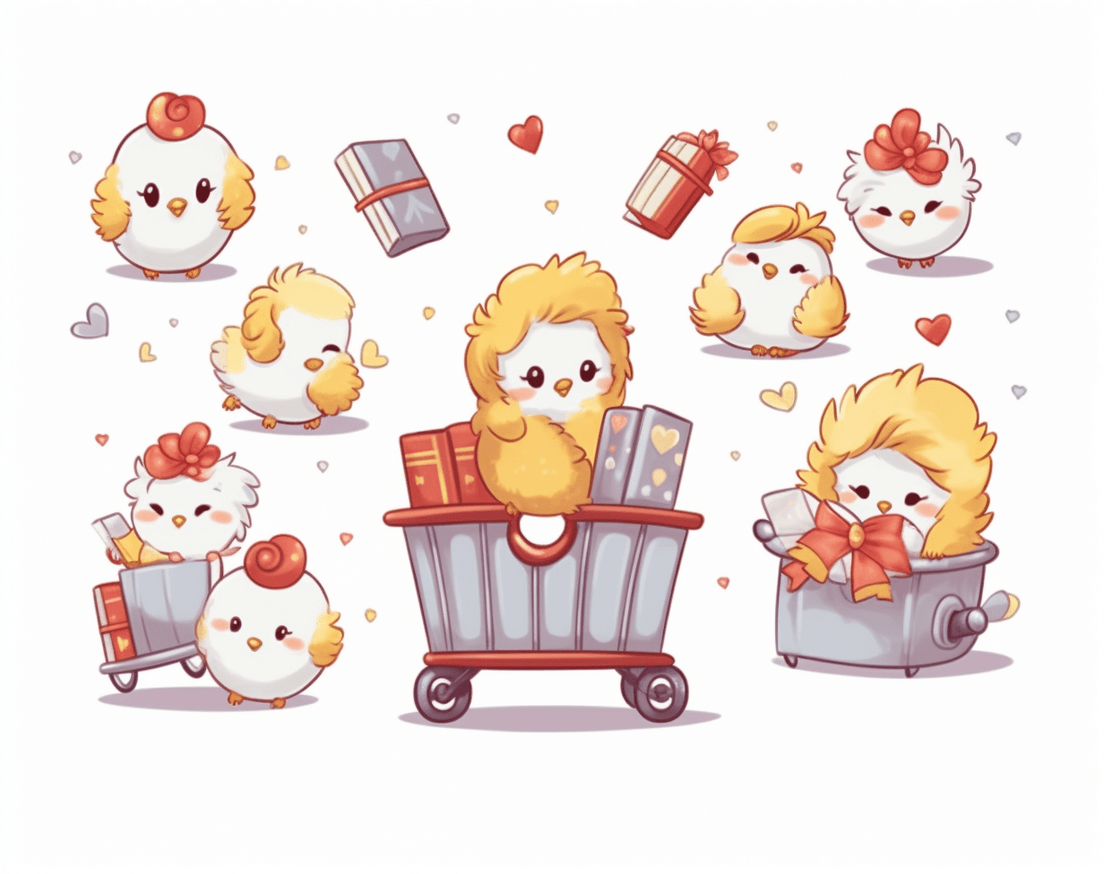 Chick Kick original repeating artwork