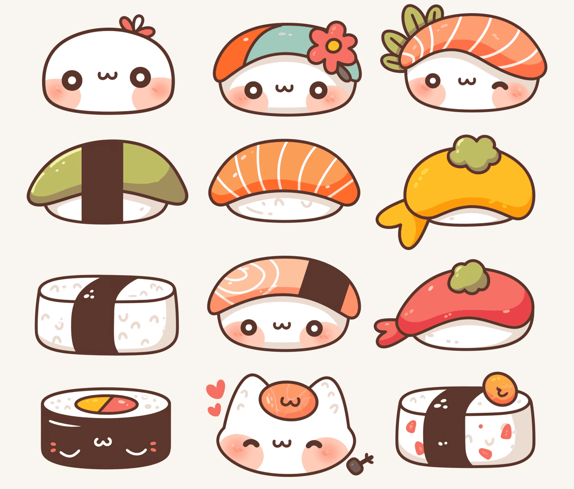 Sushi Blast original repeating artwork