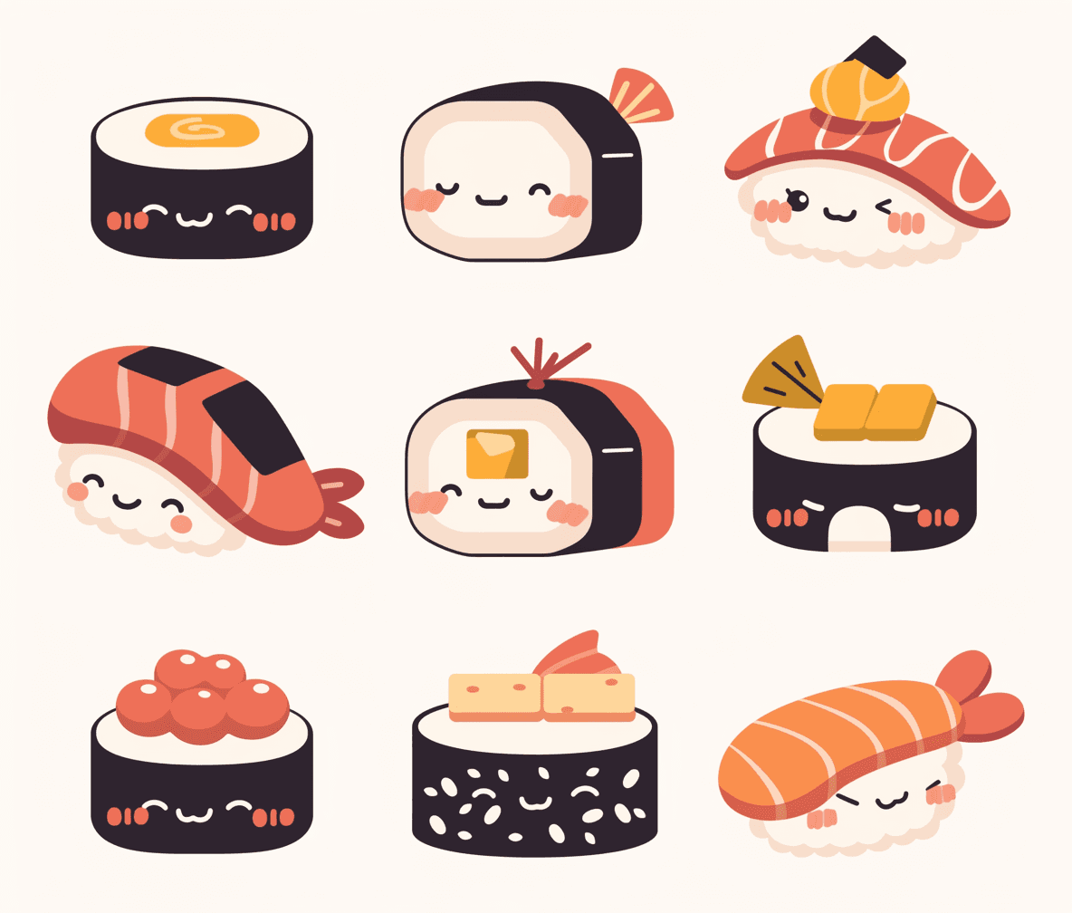 Sushi Buzz original repeating artwork