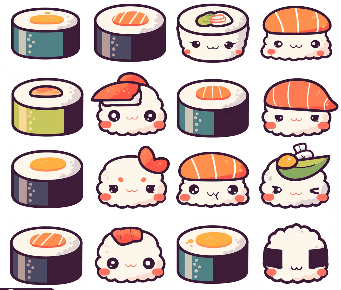 Sushi Groove original repeating artwork