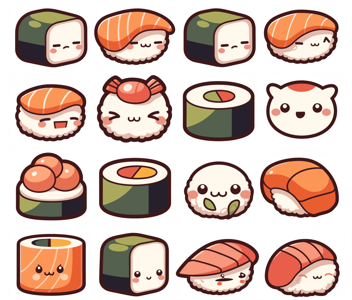 Sushi Spin original repeating artwork