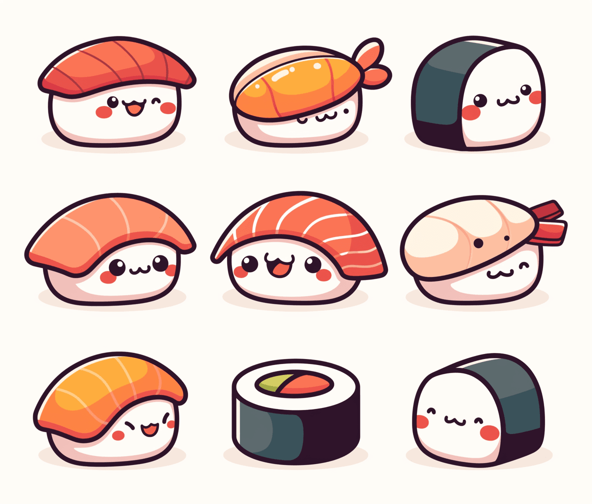 Sushi Pals original repeating artwork