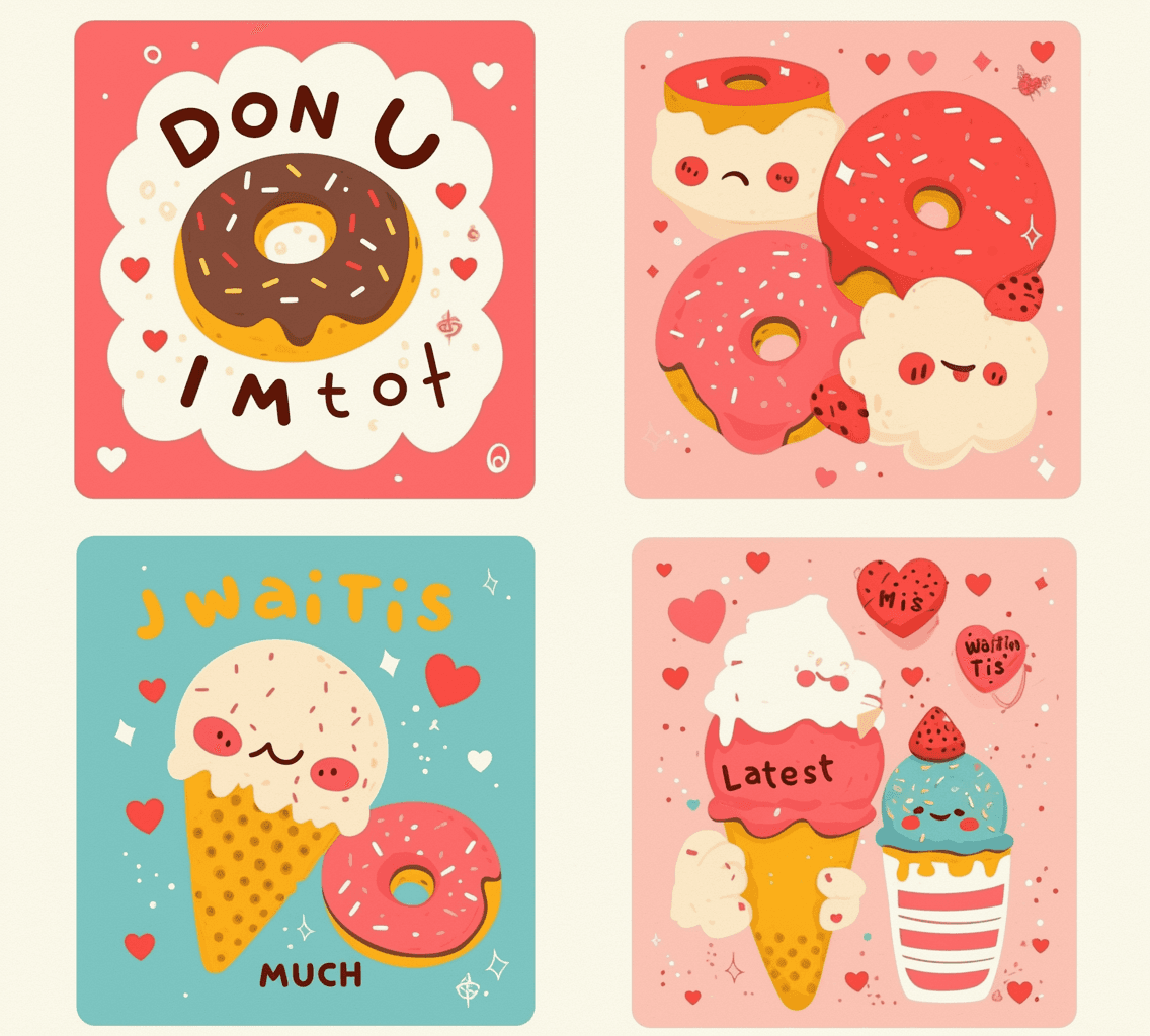Dessert Parade original repeating artwork