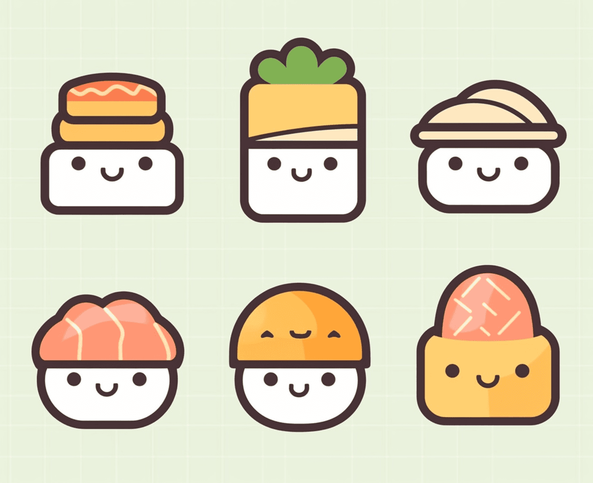 Dessert Squad original repeating artwork
