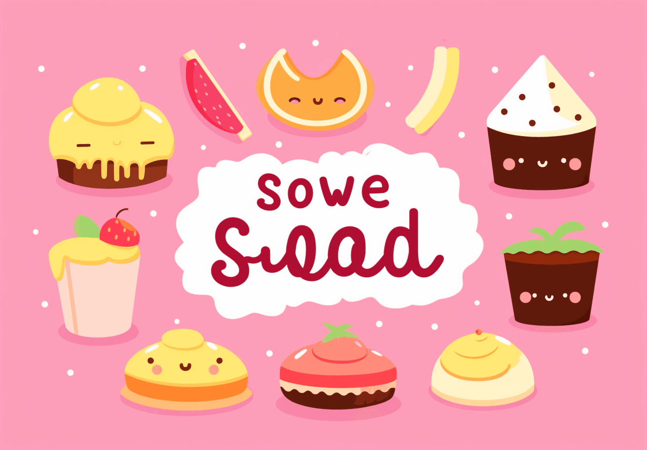 Dessert Zoom original repeating artwork